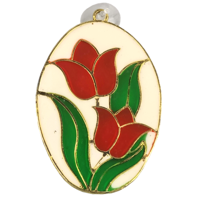 Raamdecoratie tulp rood