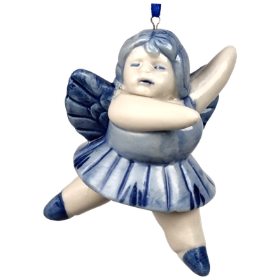 Delfts blauwe Kerst engel