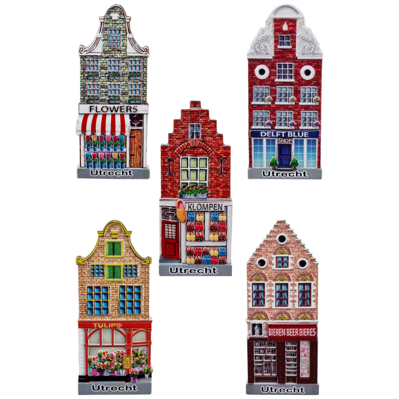 Magneet Utrecht, gevelhuisje - print