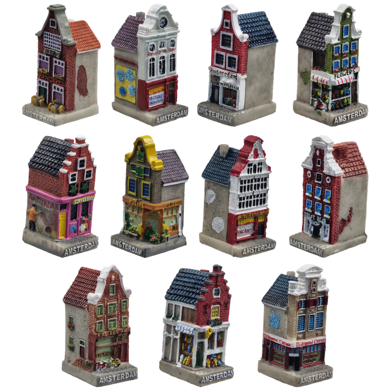 Amsterdam gevelhuisjes 3D met stoep, 6 cm