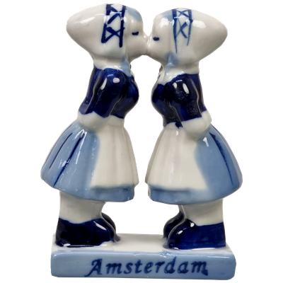 Delfts blauwe Kussende meisje Amsterdam 10 cm