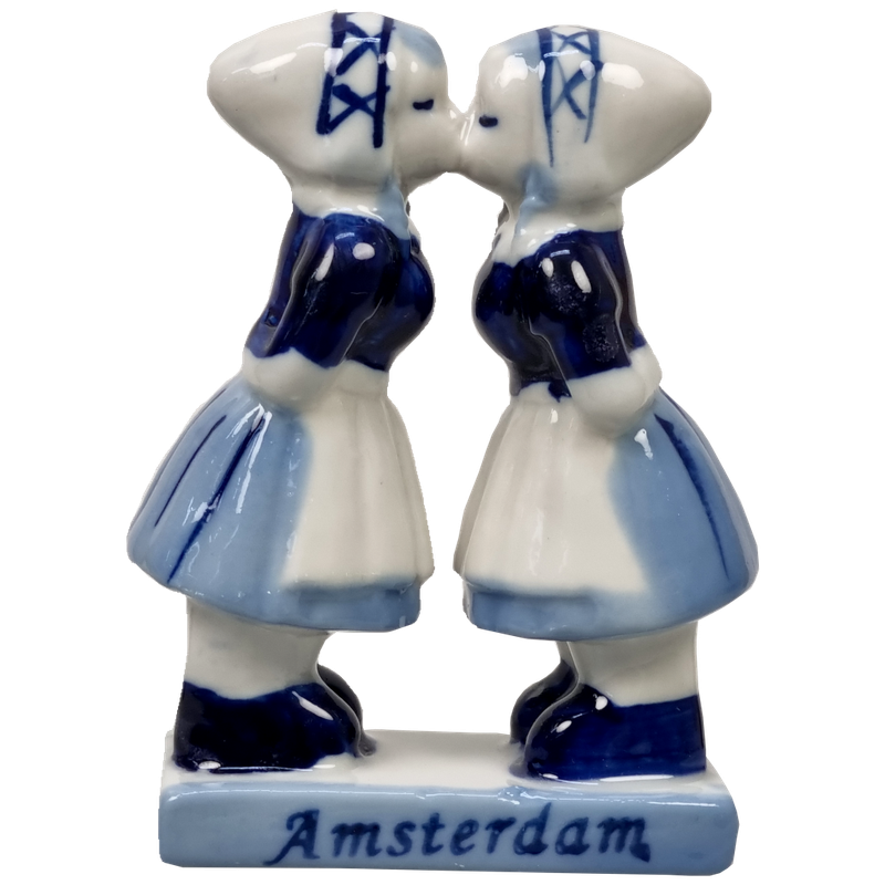 Delfts blauwe Kussende meisje Amsterdam 10 cm