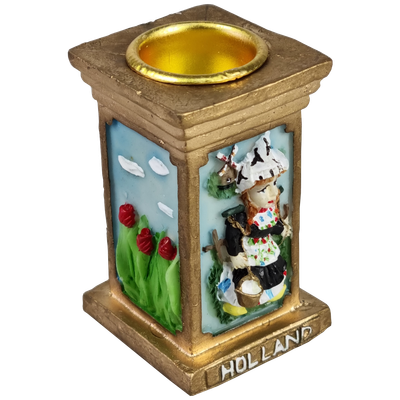 Kaarsenstandaard jongen/meisje goud