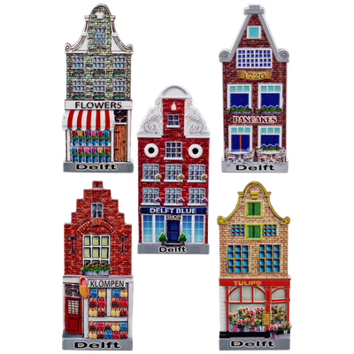 Delft, gevelhuisje - printed magneet