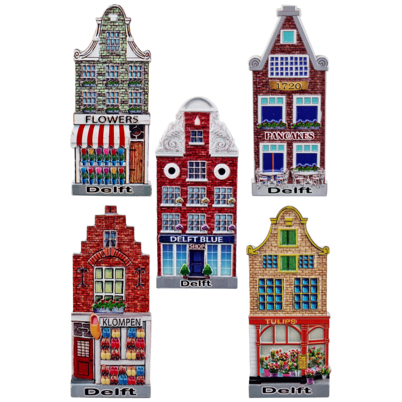 Delft, gevelhuisje - printed magneet