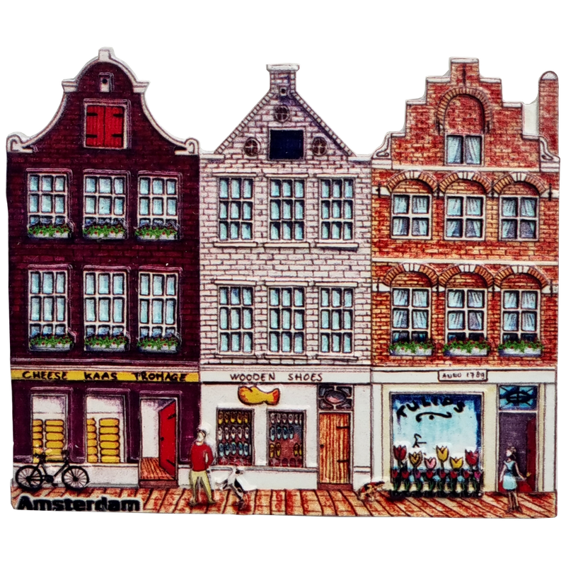 Magneet Amsterdam, straatje - MDF