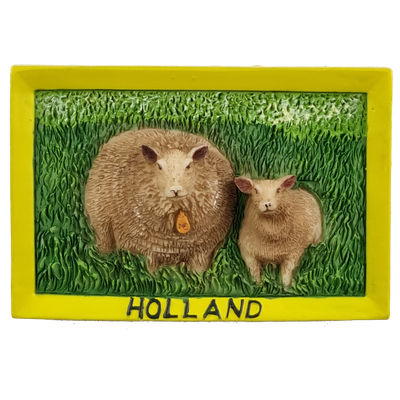 Dieren, schaap en lammetje - magneet