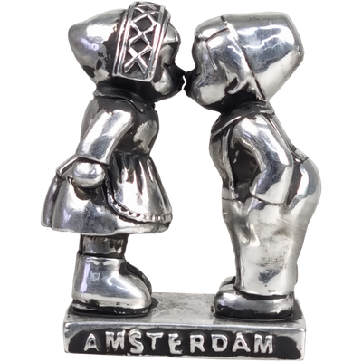 Amsterdam Kuspaar zilver in doos 7.5 cm