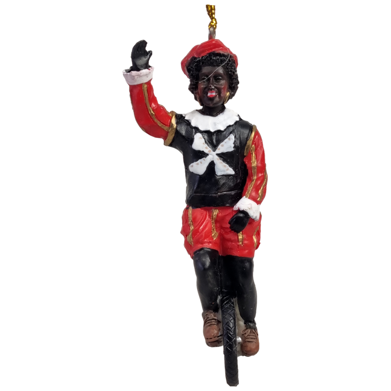 Zwarte Piet op eenwieler