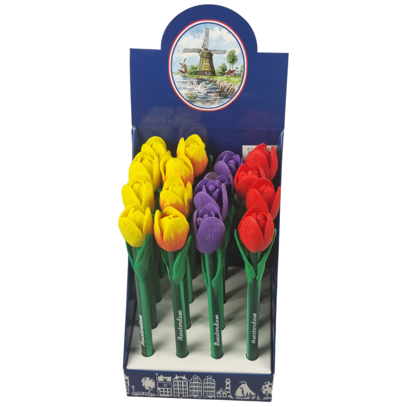 Balpen Tulp Amsterdam, display box 16 stuks