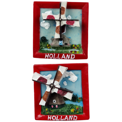 Magneet Molen in landschap 2 assorti