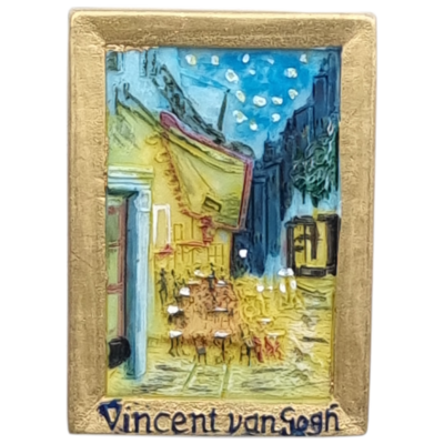 Magneet Vincent van Gogh - Cafe Terrace at Night Arles