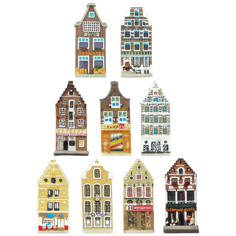 Gevelhuisjes 5,5 cm - magneet