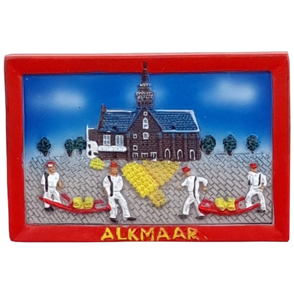 Magneet Alkmaar, de Waag met kaasdragers