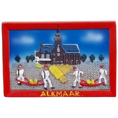 Magneet Alkmaar, de Waag met kaasdragers