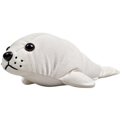 Zeehond wit kunstleer 23 cm