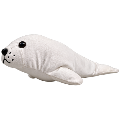 Zeehond wit kunstleer 23 cm