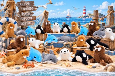 Mini-Animals  -  set van 24 Zeedieren