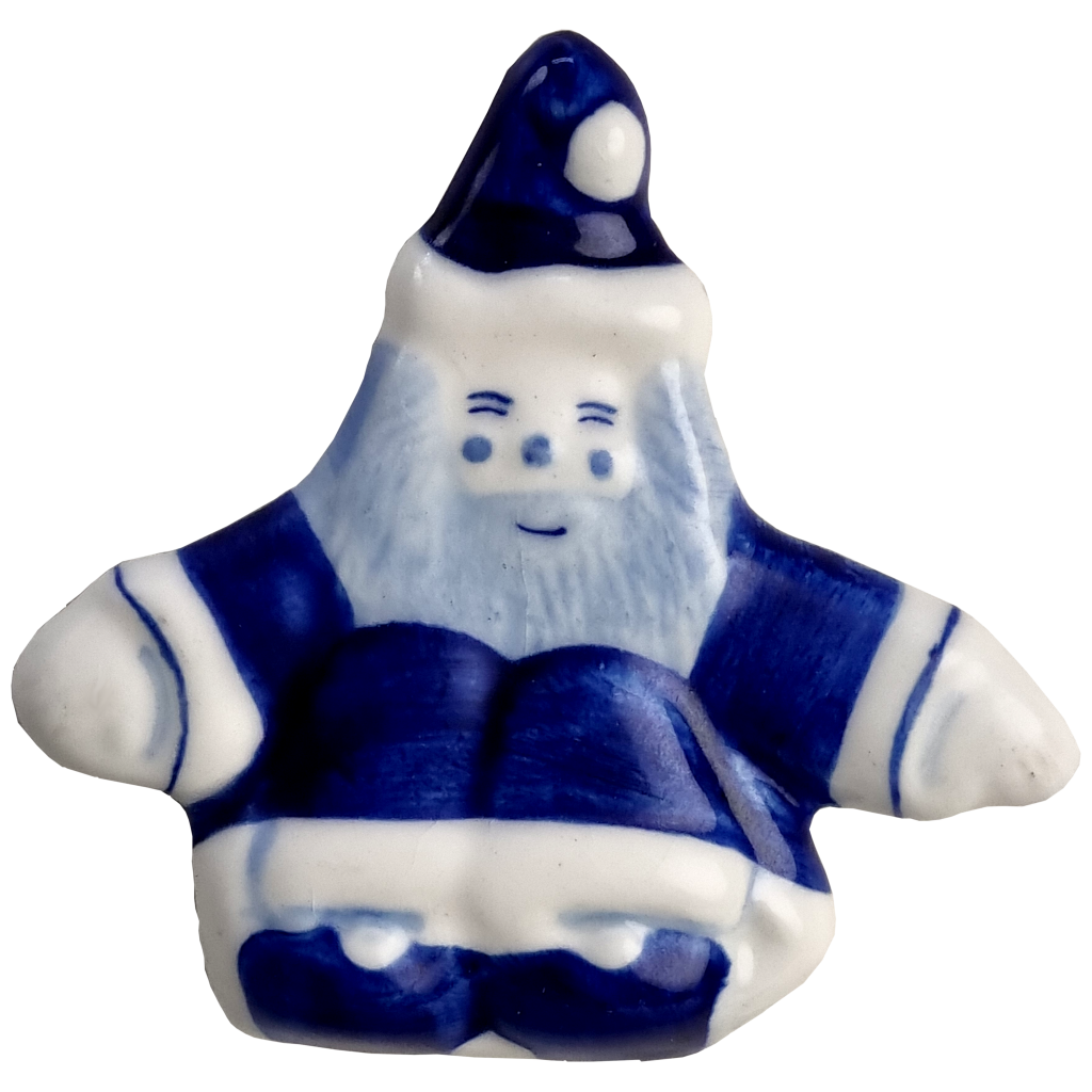 Delfts blauwe Kerstman - magneet