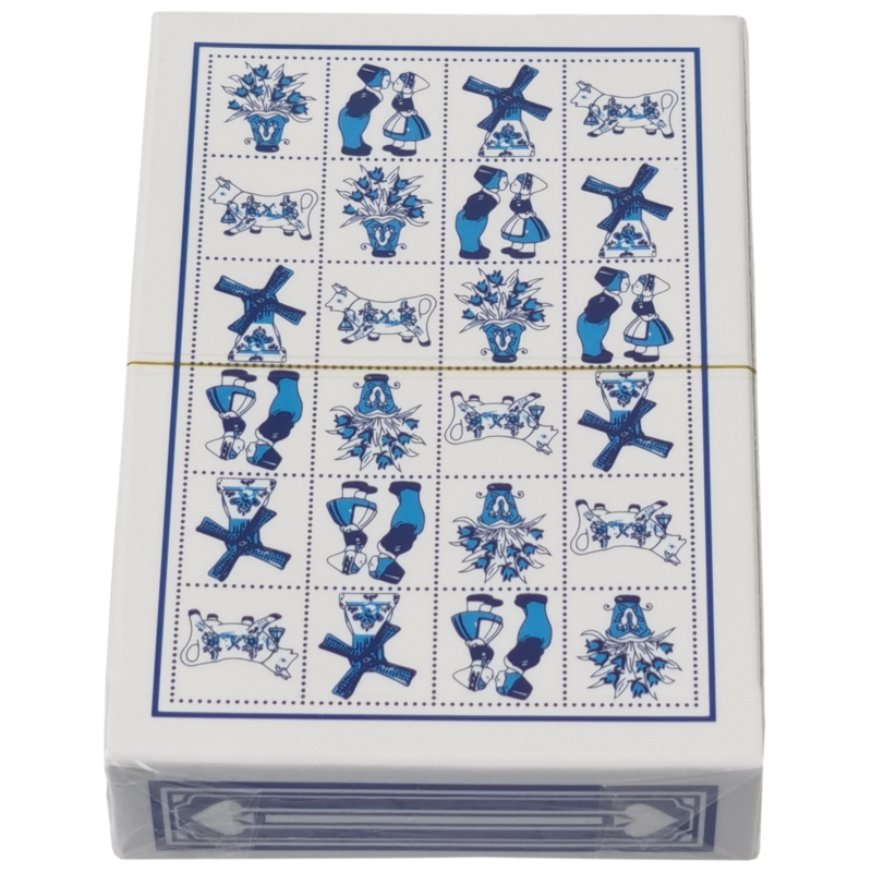 Speelkaarten rood/blauw tegel