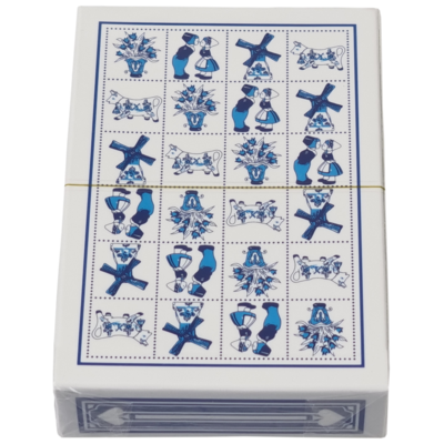 Speelkaarten rood/blauw tegel