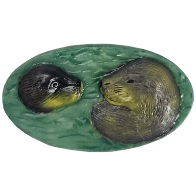 Zeehond, broche ovaal