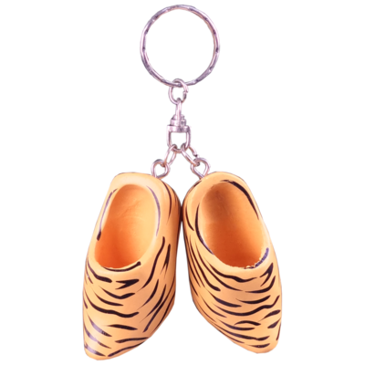 Klompjes Safari 6 cm,  6 assorti - sleutelhanger
