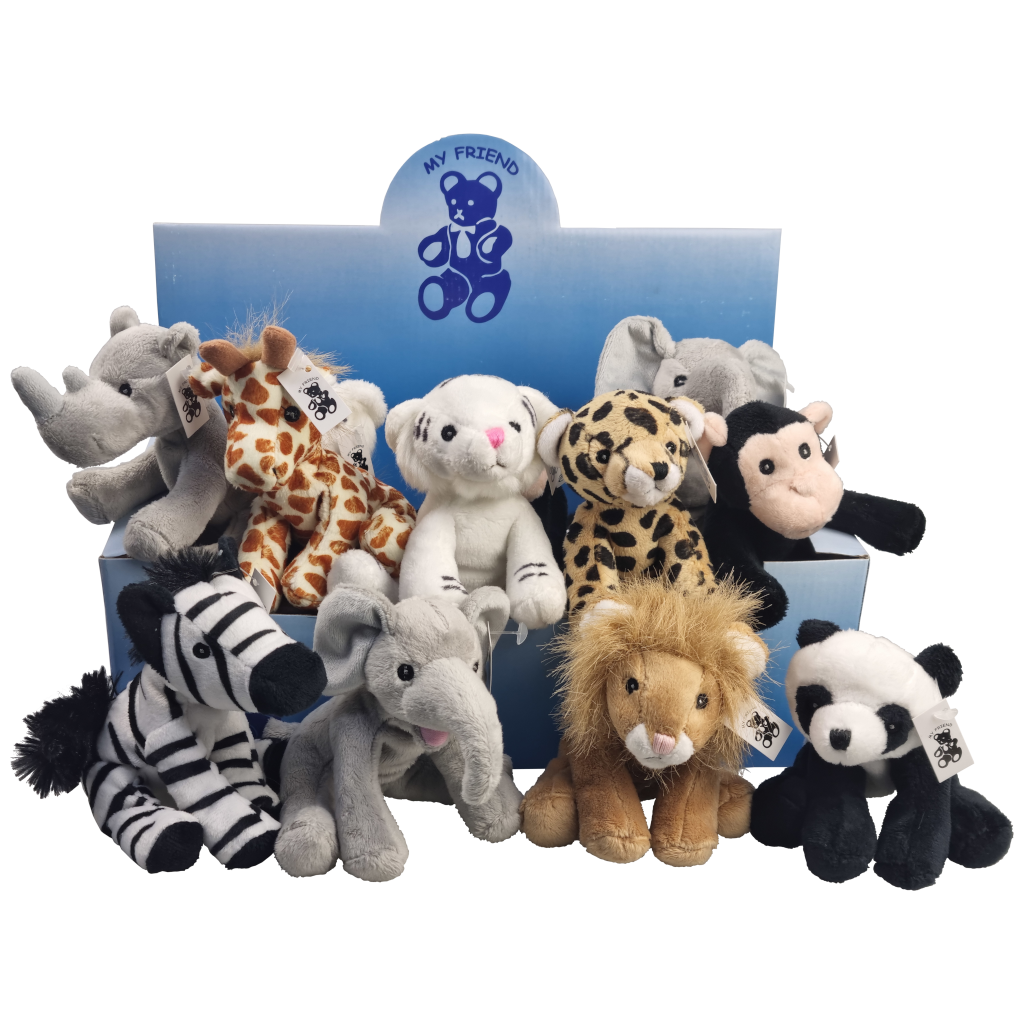 Mini-Animals - Polybag Dierentuin dieren 18 stuks - 12 cm