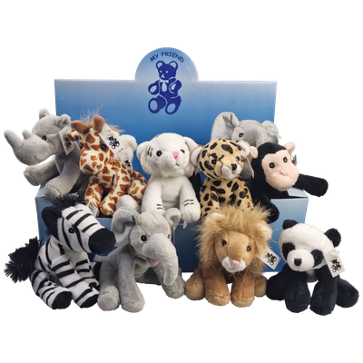 Mini-Animals - Polybag Dierentuin dieren 18 stuks - 12 cm