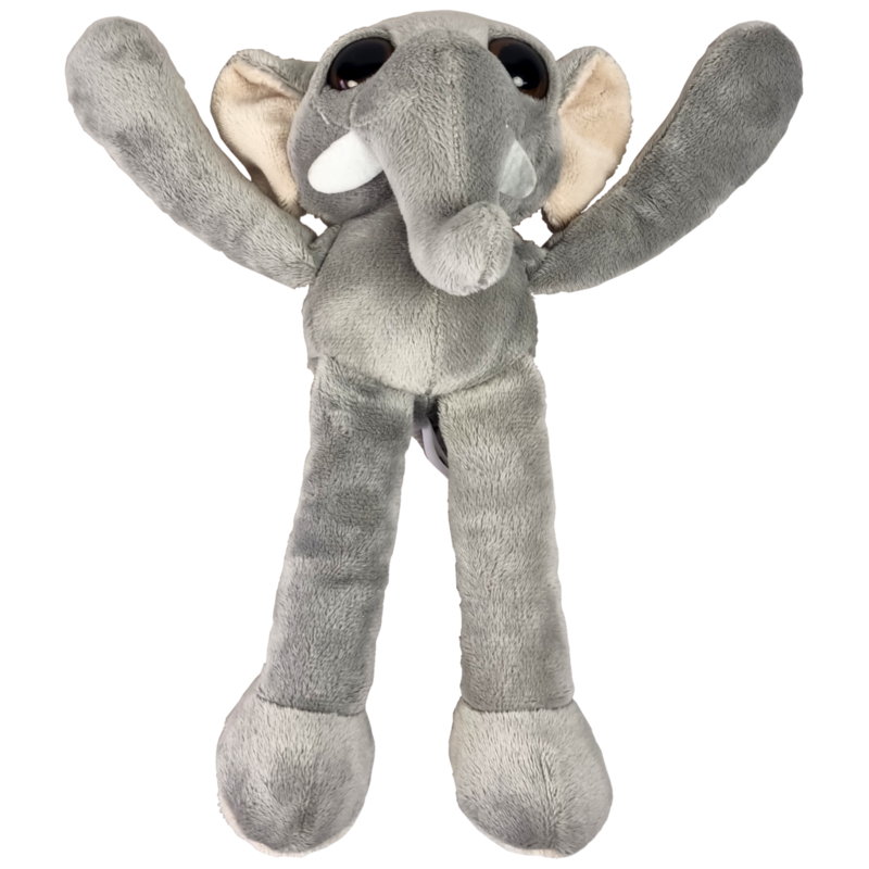 Elephant Elzo met grote ogen, lange armen en benen 25 cm