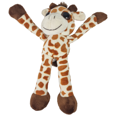 Giraffe Gini met grote ogen, lange armen en benen 25 cm
