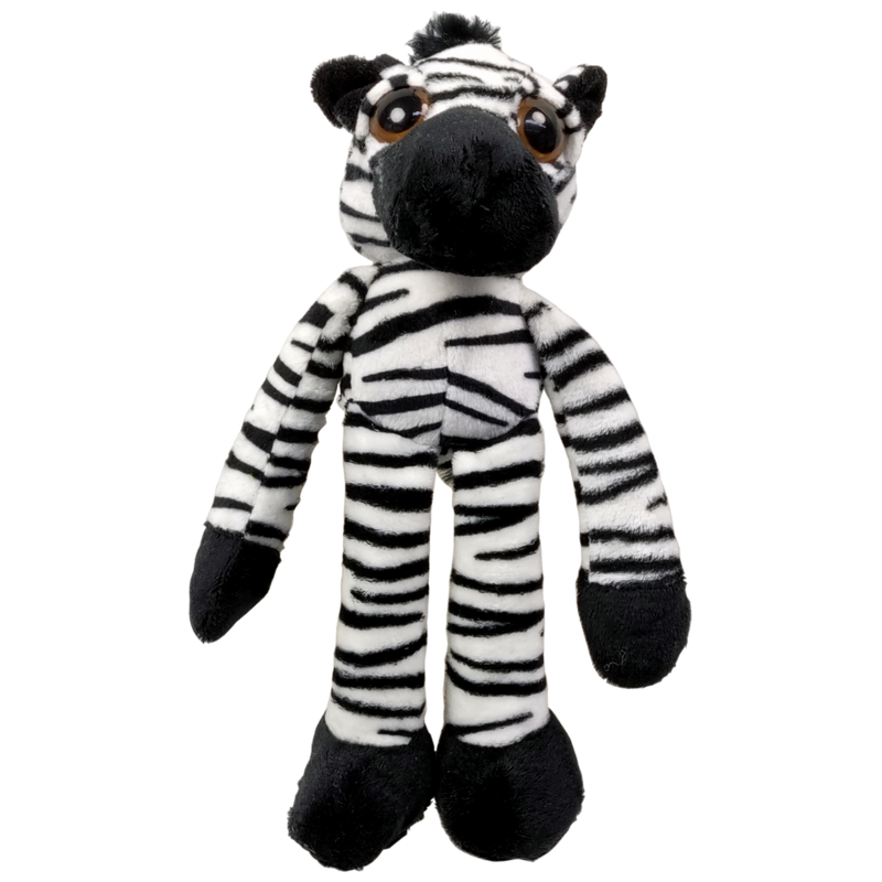 Zebra Zeyd met grote ogen, lange armen en benen 25 cm