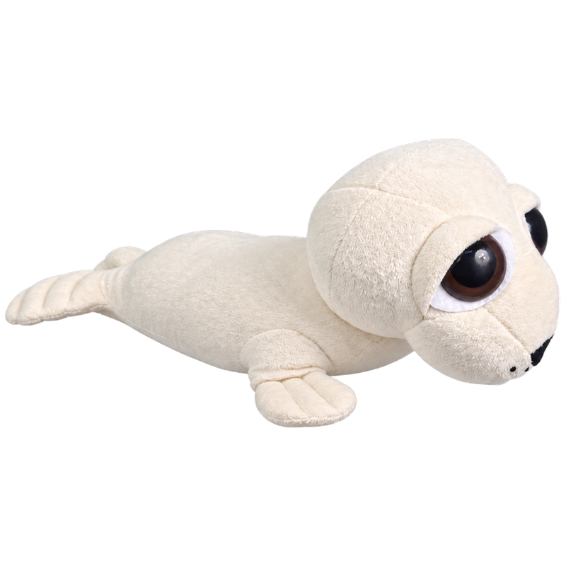 Zeehond Lena liggend nr.1, 28 cm creme