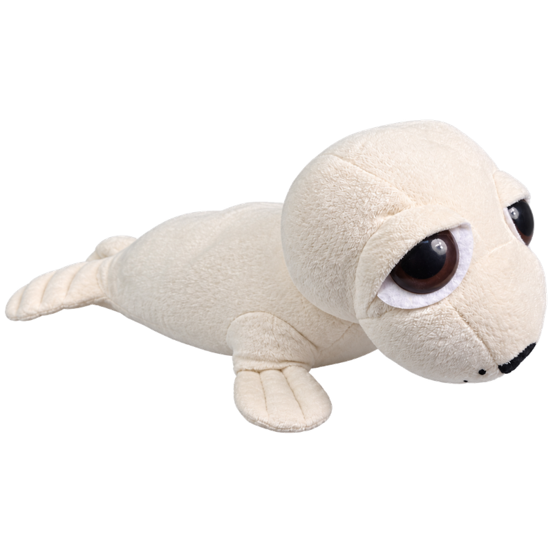 Zeehond Lena liggend nr.2, 36 cm creme