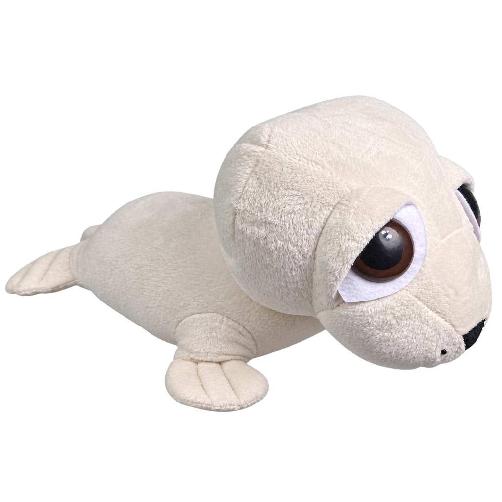 Zeehond Lena liggend nr.3, 45 cm creme