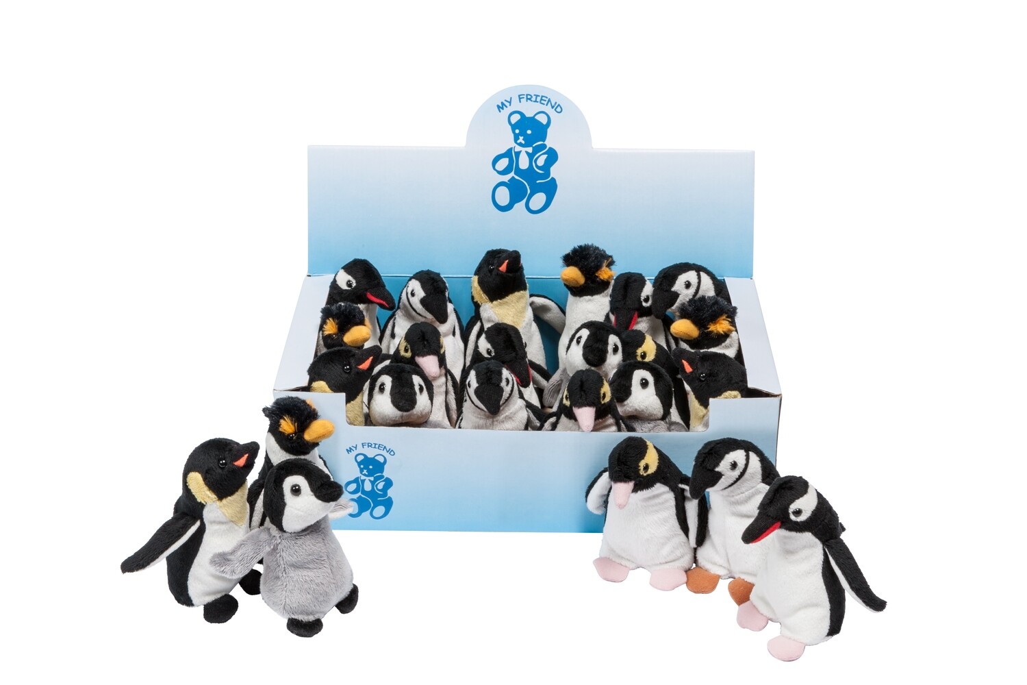 Mini-Animals - Displaybox Pinguïns 24 stuks - 12 cm