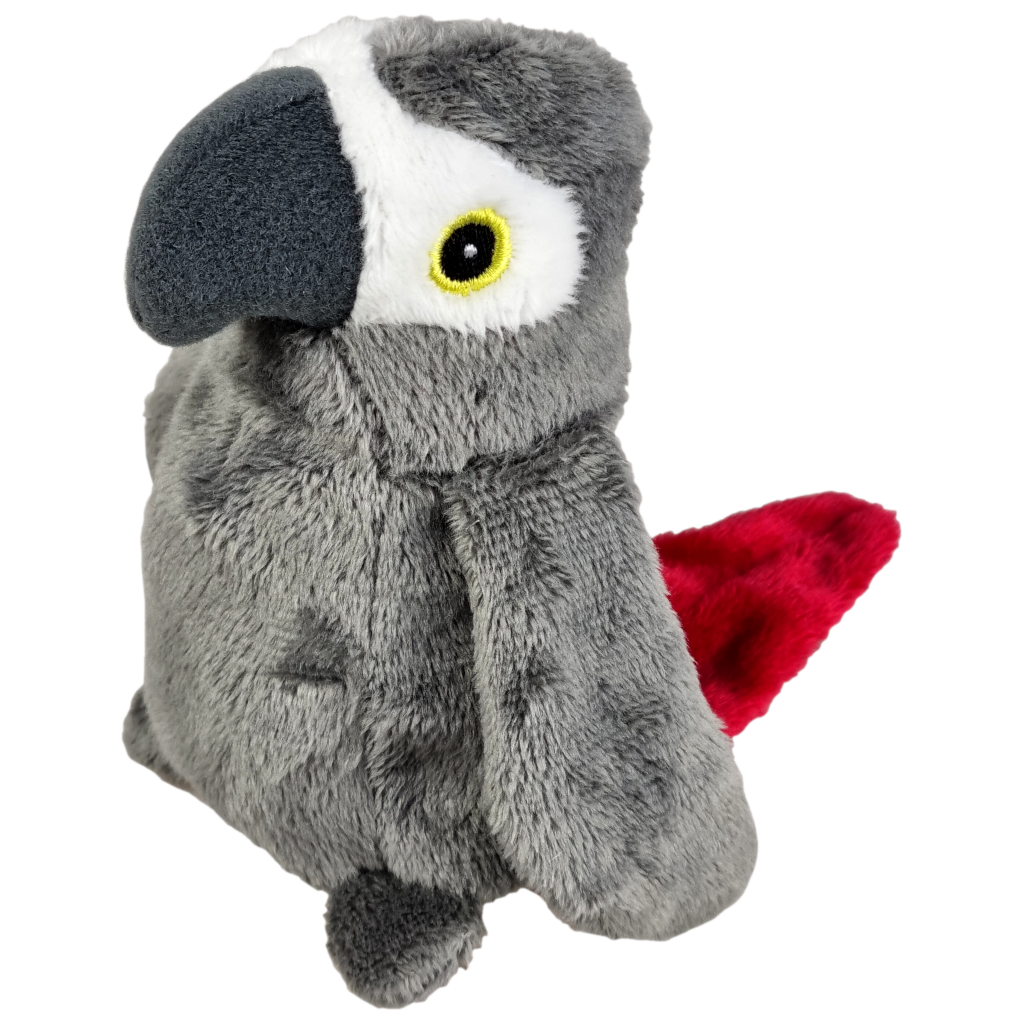 Mini-Animals - Grijze Roodstaart papegaai - 14 cm
