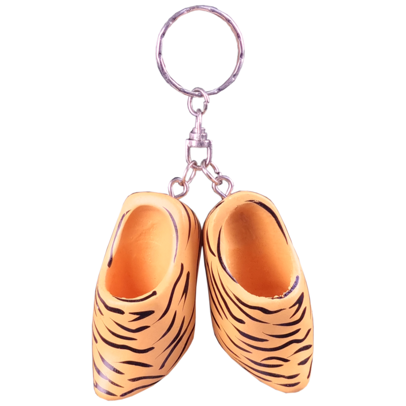 Klompjes Safari 8 cm, 6 assorti - sleutelhanger