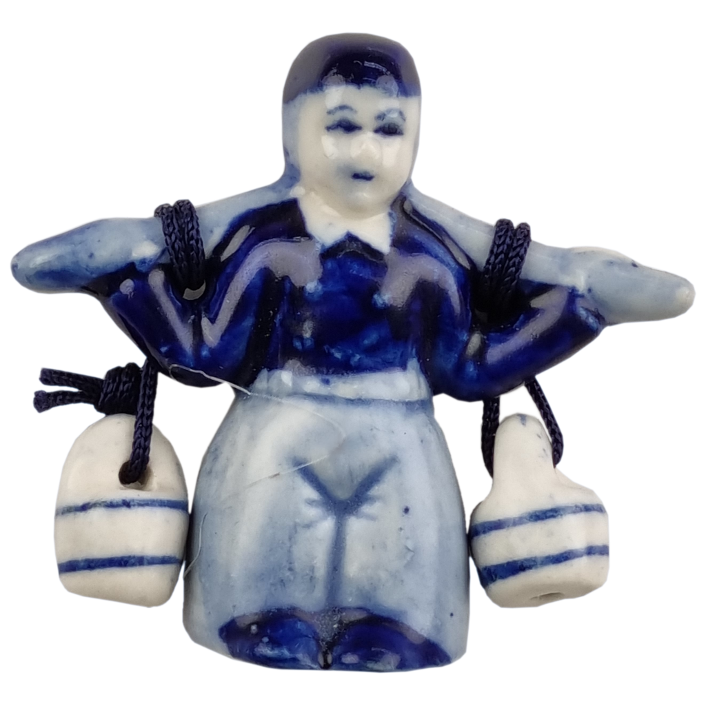 Delfts blauwe Jongen met juk 5 cm - magneet