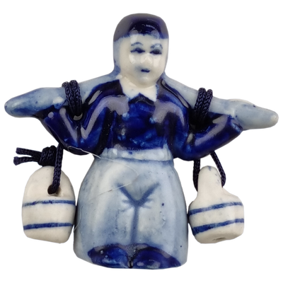 Delfts blauwe Jongen met juk 5 cm - magneet