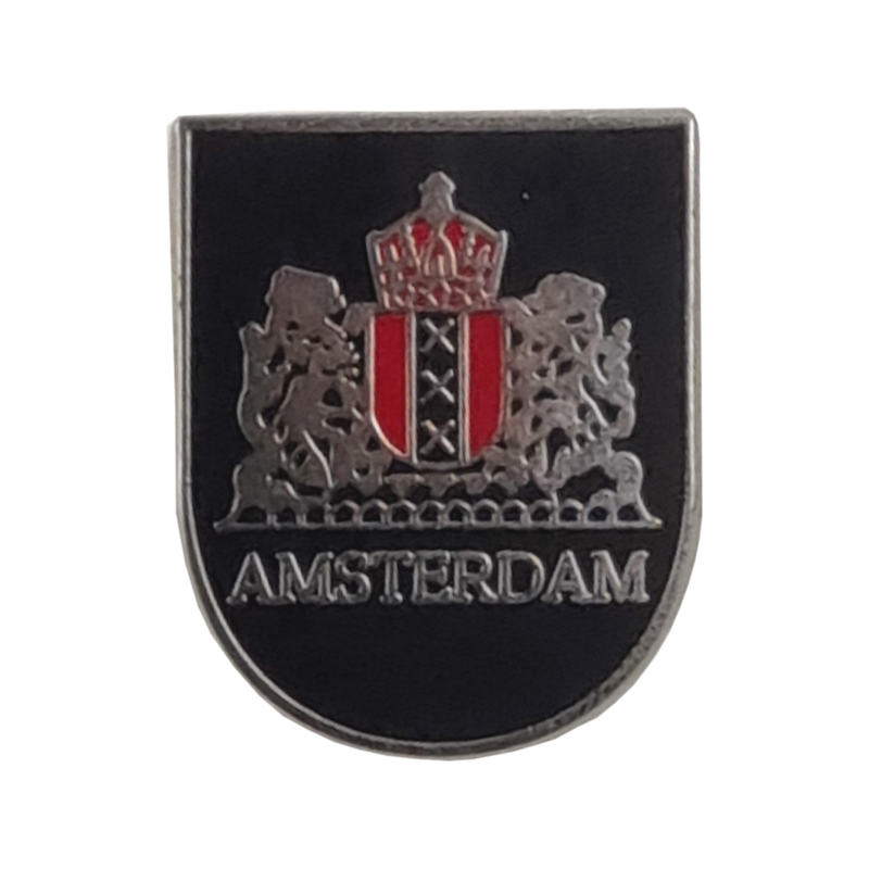 Pin Amsterdam wapen zwart