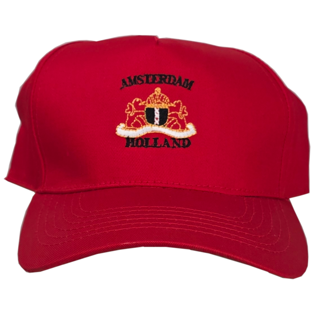 Baseball Cap wapen Amsterdam rood
