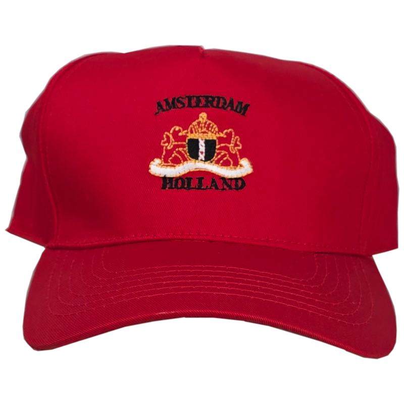 Baseball Cap wapen Amsterdam rood