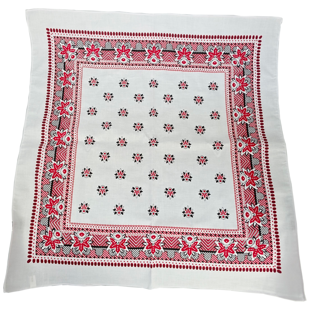 Boerenzakdoek zwart/wit