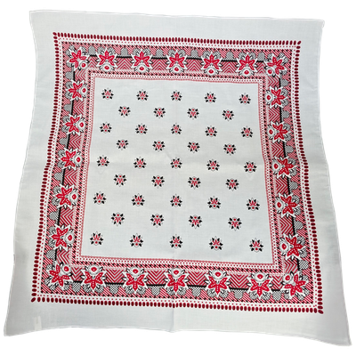 Boerenzakdoek zwart/wit