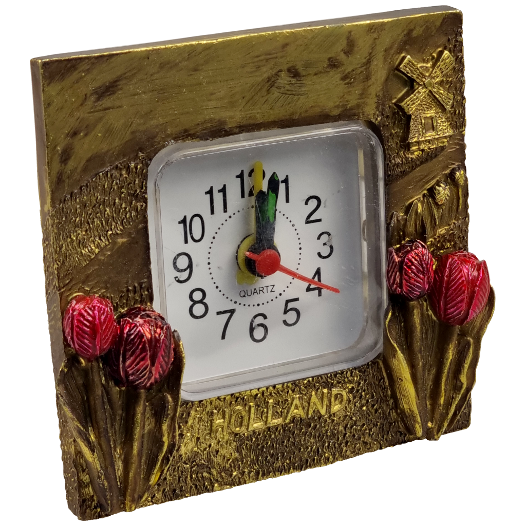 Klok Holland tulpen brons