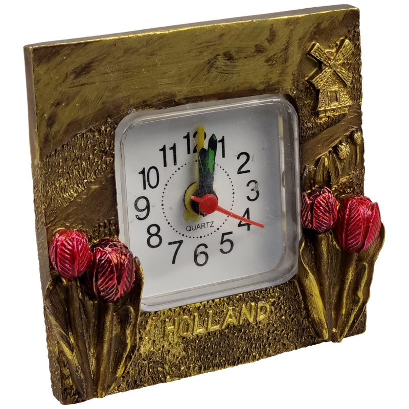 Klok Holland tulpen brons