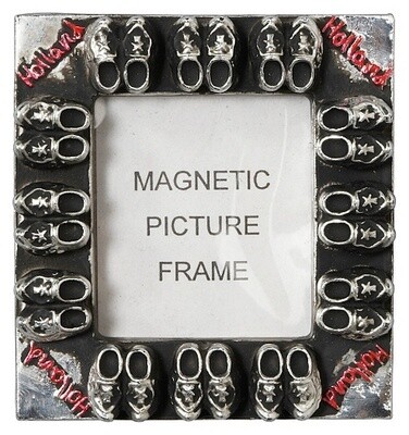 Fotolijst klompen zilver - magneet