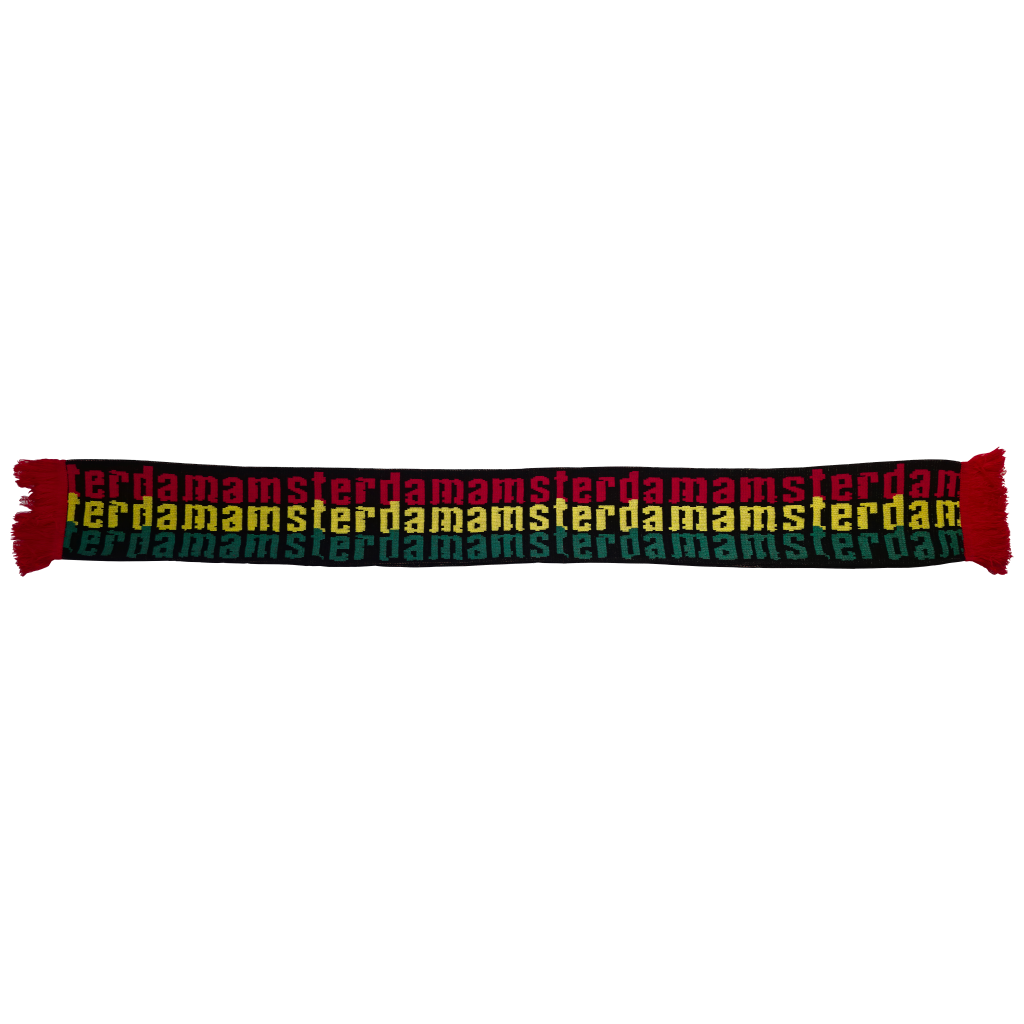 Sjaal Amsterdam rood/geel/groen