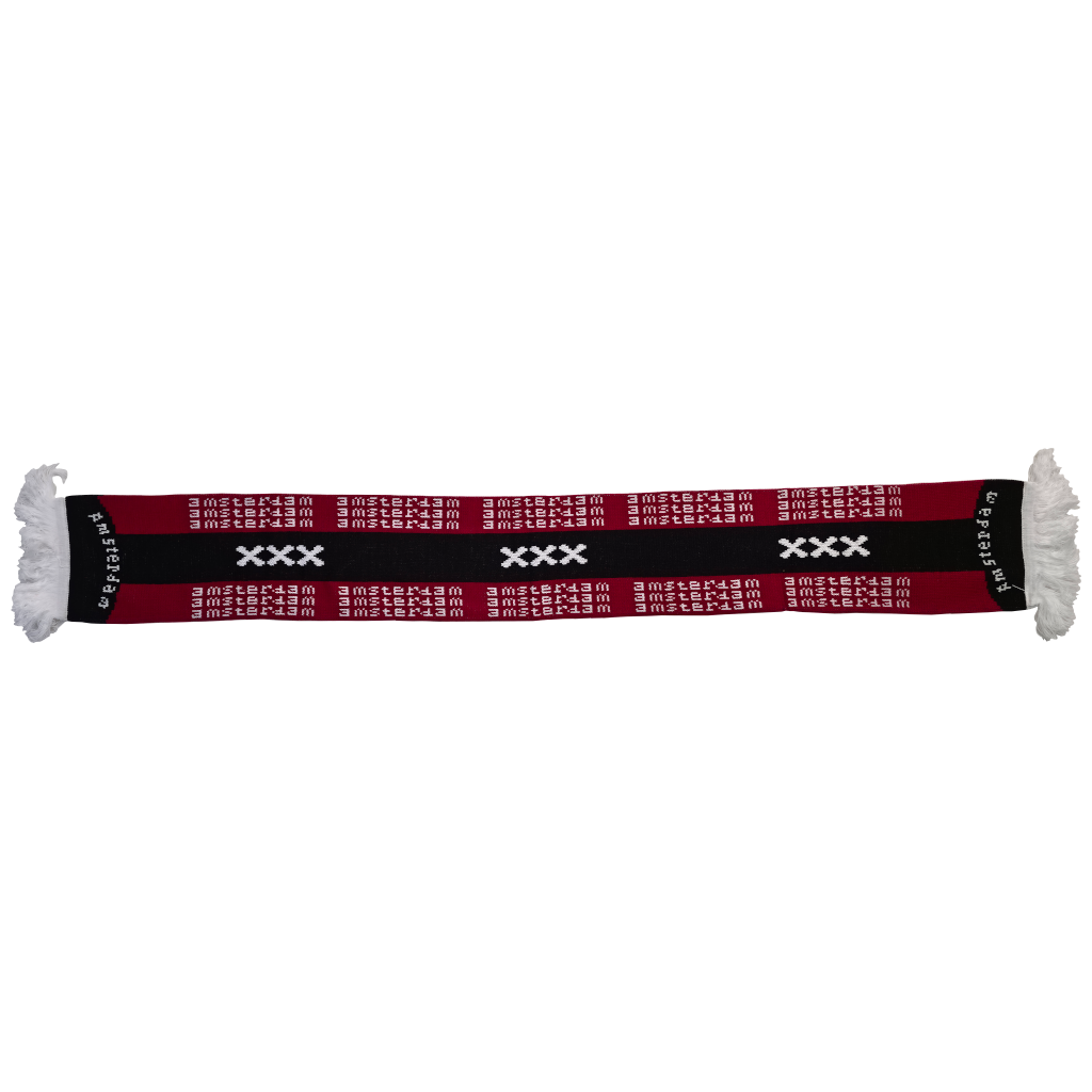Sjaal Amsterdam XXX rood/zwart/rood